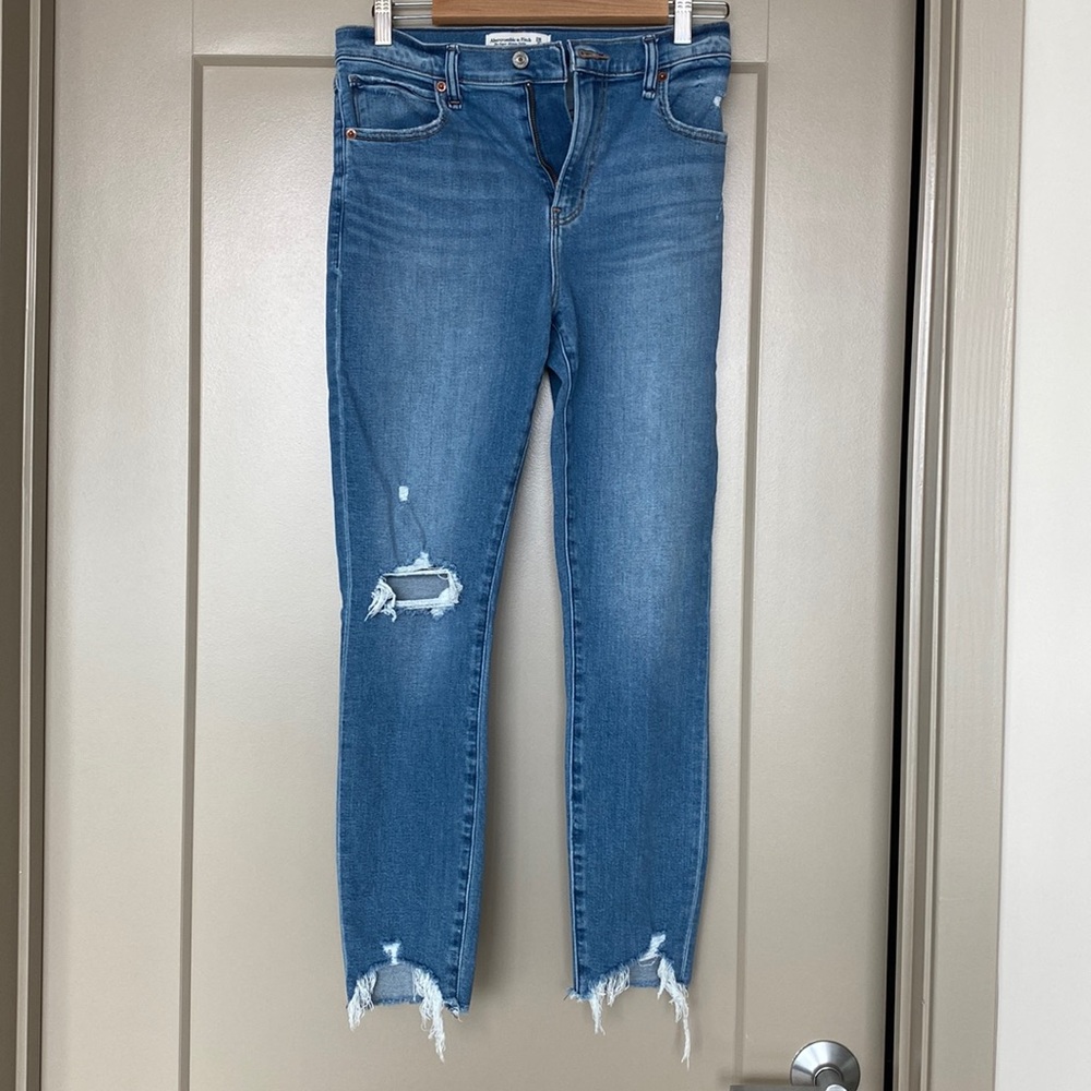 High Rise Abercrombie Distressed Jeans